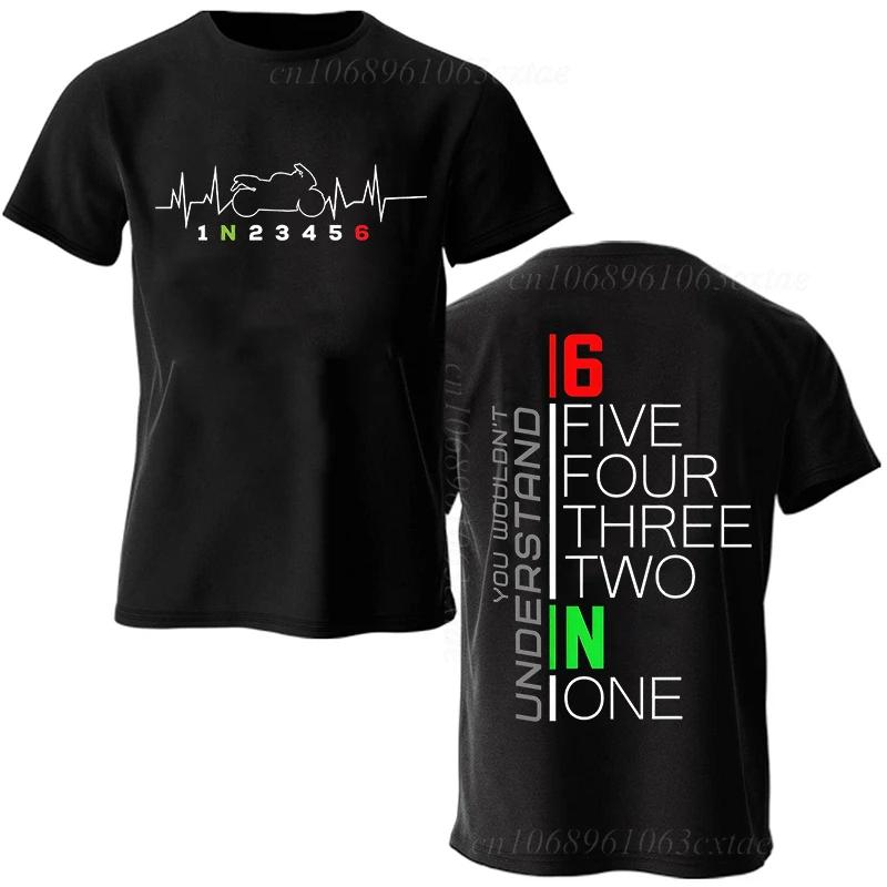 T-shirt graphique Heartbeat pour hommes, vêtements de motard, équipement de moto, décontracté, respi