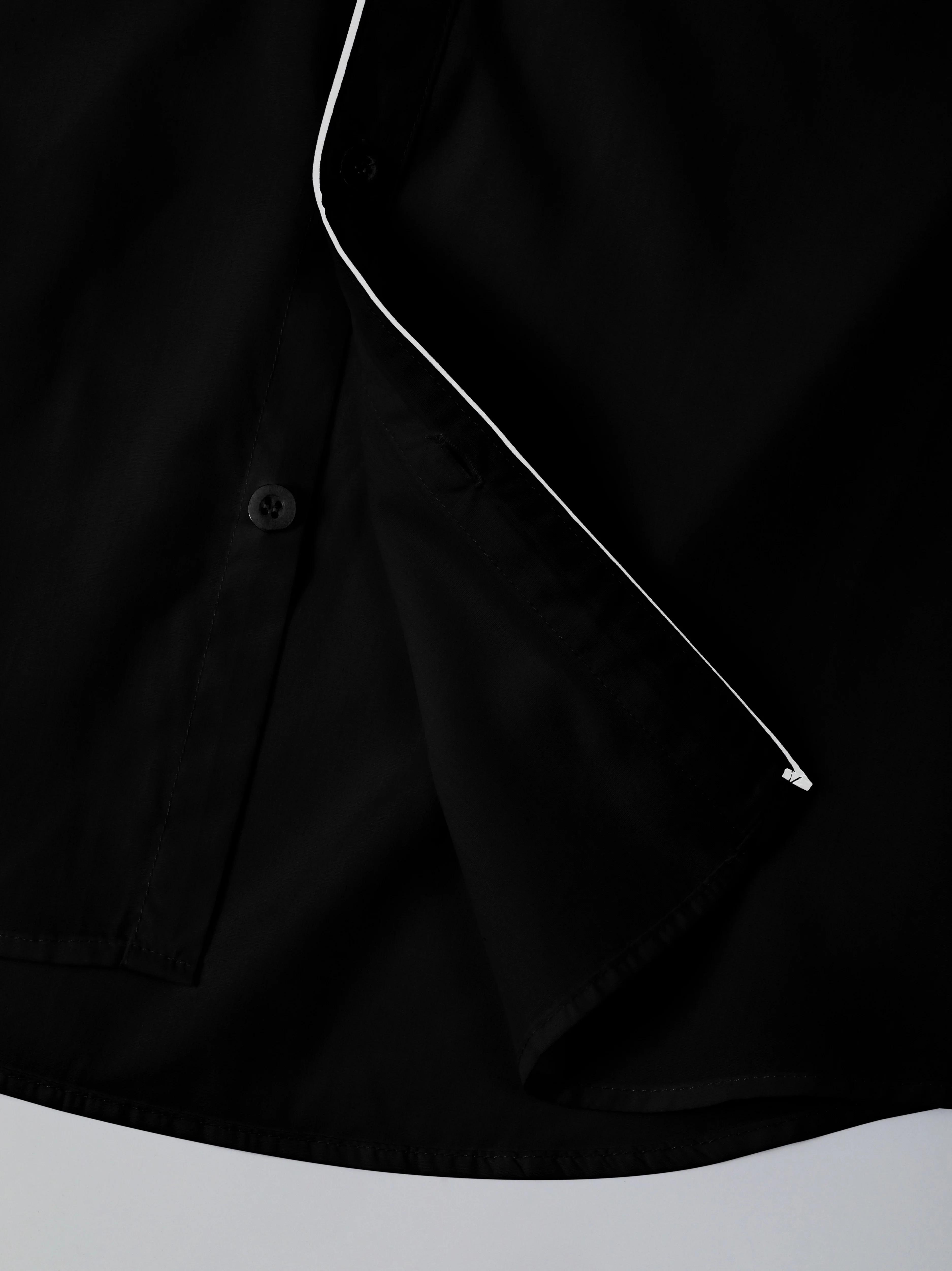 Chemise à manches longues monochromatique pour hommes, chemise couvertes à la mode, boutonnée, debou