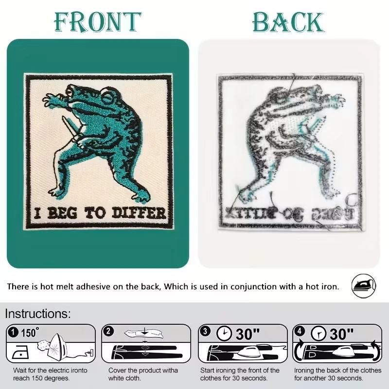 Patch brodé I Beg To Different, 1 pièce, Badge d'avertissement humoristique, cadeau pour vêtements, 
