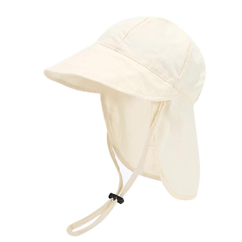 Chapeau soleil bébé avec châle - Protection UV plage été - Casquette séchage rapide 1-3 ans garçons filles