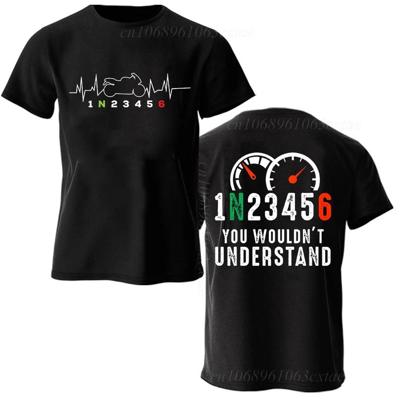 T-shirt graphique Heartbeat pour hommes, vêtements de motard, équipement de moto, décontracté, respi