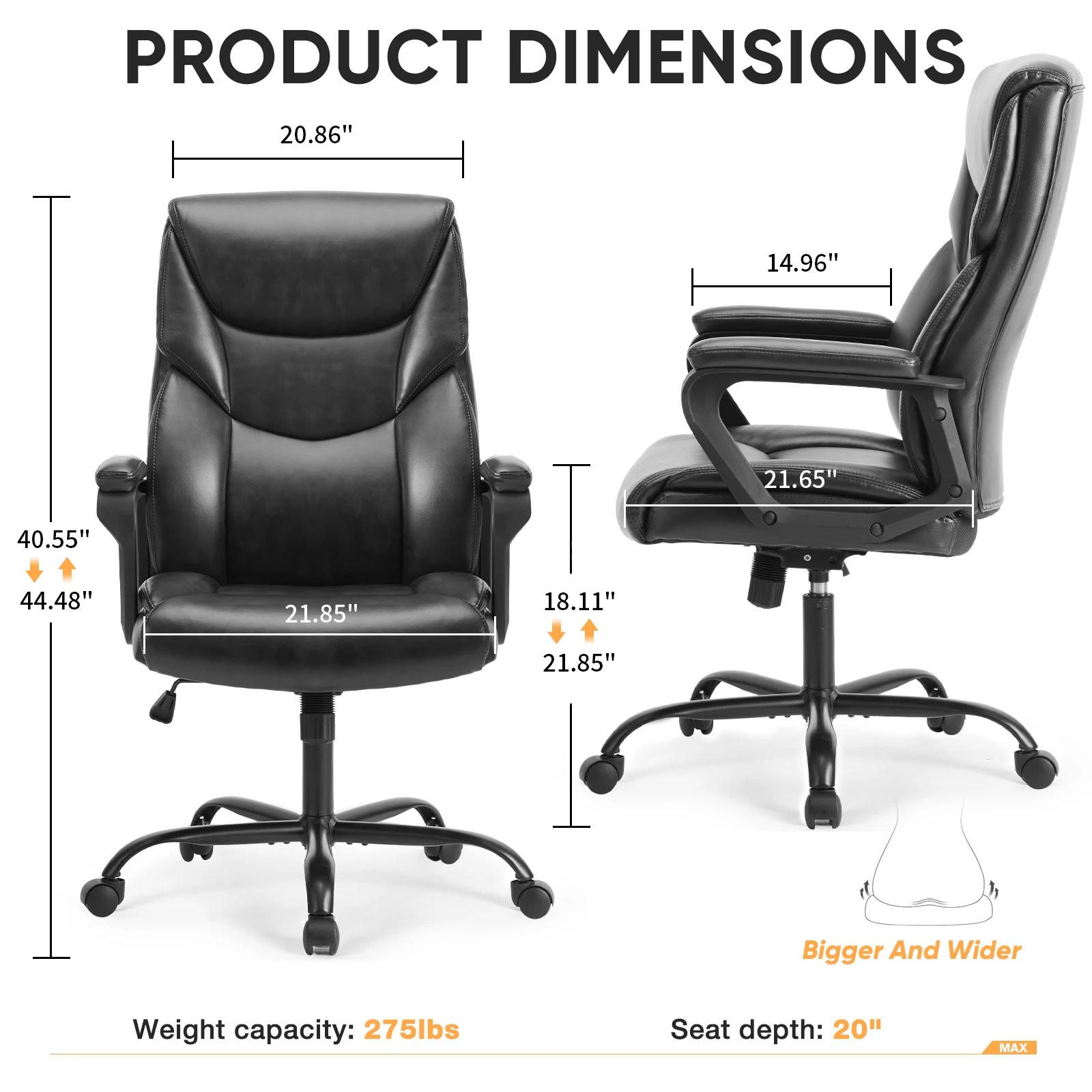 JIan-Chaise de jeu à bascule ergonomique avec accoudoir rembourré en cuir PU, fauteuil à roulettes, 