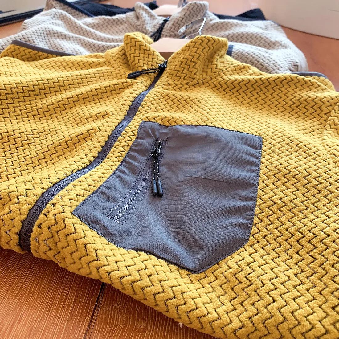 Veste polaire décontractée à col montant pour hommes, pêche, escalade, voyage, sport, escalade, chas