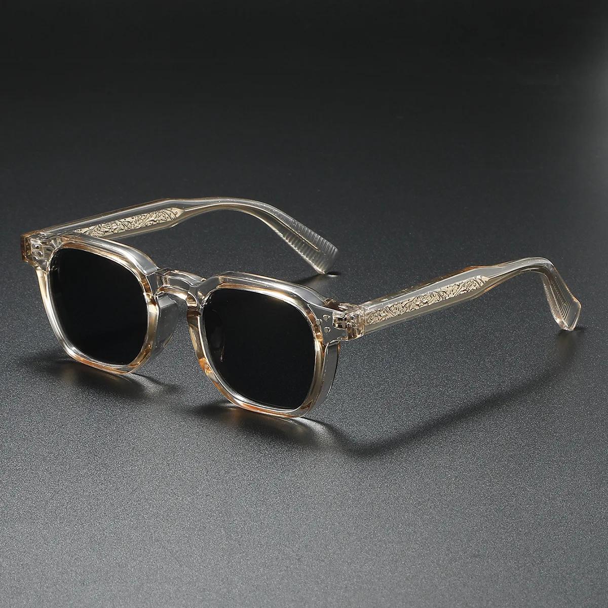Nouvelles lunettes de soleil polarisées unisexe noyau métallique CP lunettes de soleil carrées Rivet