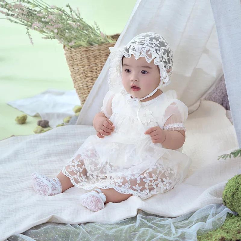 Dave Bella bébé combinaison été nouvelle fille barboteuse décontracté doux mignon maille confortable