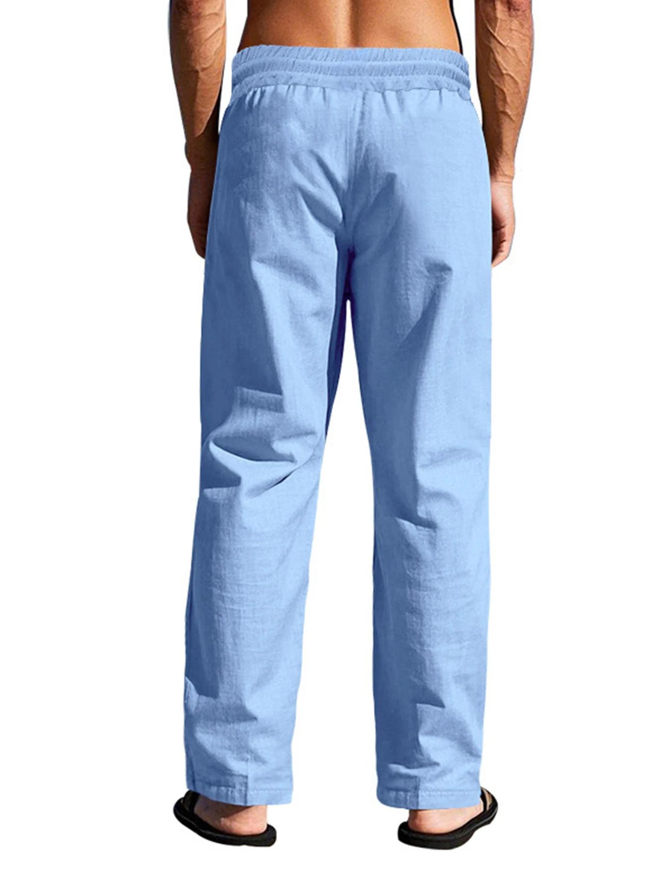 Pantalon décontracté homme 2025 printemps/été nouveau homme grande taille blanc pantalon droit solid
