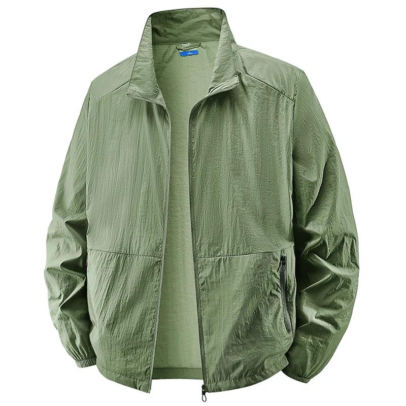 Veste de cyclisme d'été en peau de soleil pour hommes, grande taille 7XL 8XL, manteau de course en p