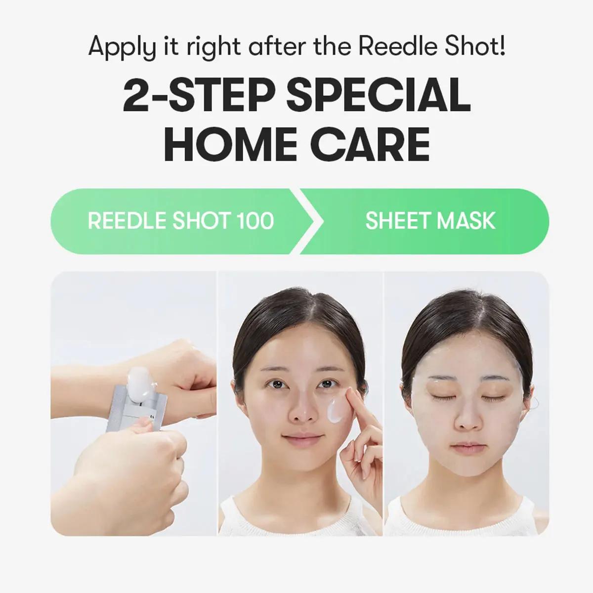 Masque VT Reedle Shot 100 2-Step*5 pièces, Masque de Récupération Intensive, Masque Éclat, Masque Li