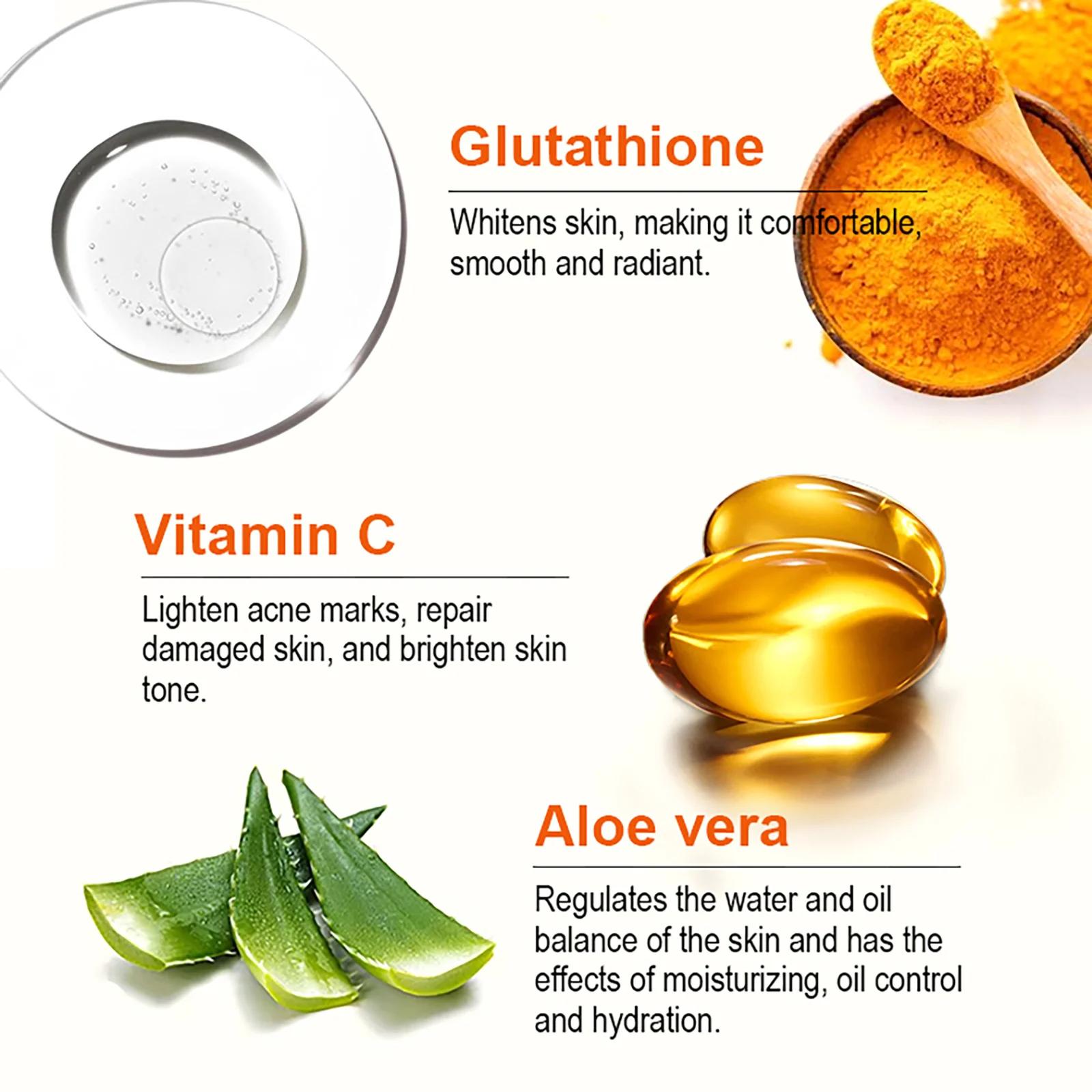 AILKE gamme de soins pour la peau éclaircissante et élimination de l'acné, avec double glutathion, v