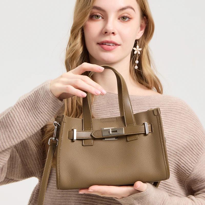 Sac cartable en peau de vache pour femmes 2026 mini sac à main de luxe qualité sacs à main en cuir v