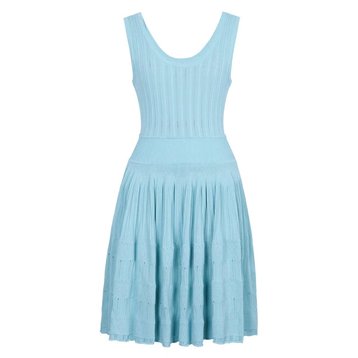 Robe élégante pour femme de marque de luxe parisienne, sexy, décontractée, pour soirée, sans manches