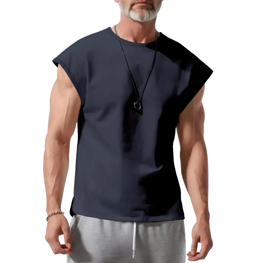 Amazon transfrontalier vêtements pour hommes été nouveau t-shirt sans manches jeunesse décontracté a