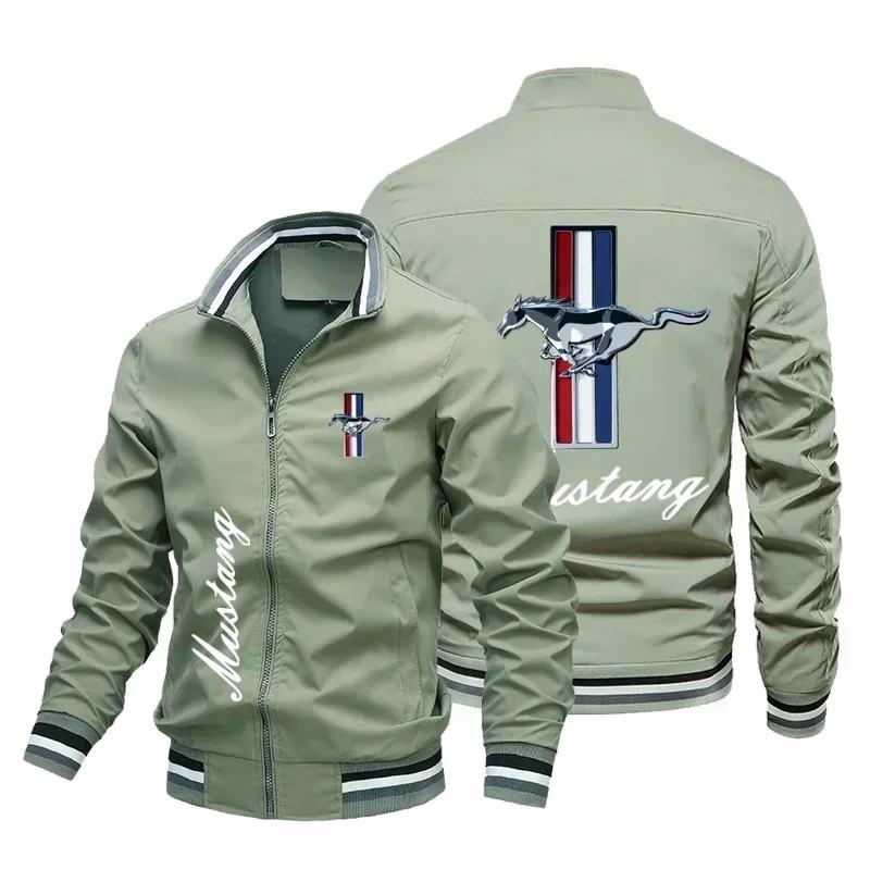 Nouveau manteau de sport de loisirs pour hommes Ford Mustang logo de voiture imprimé veste hip hop p
