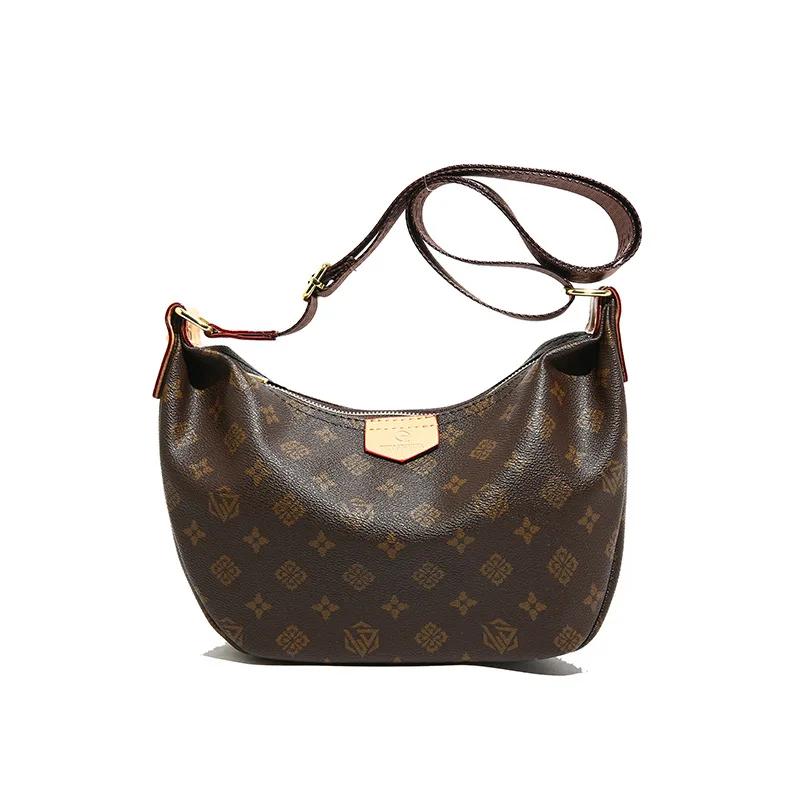 Jiaozi – sac transfrontalier rétro bloc de couleur, nouvelle mode, sac croissant de grande capacité,