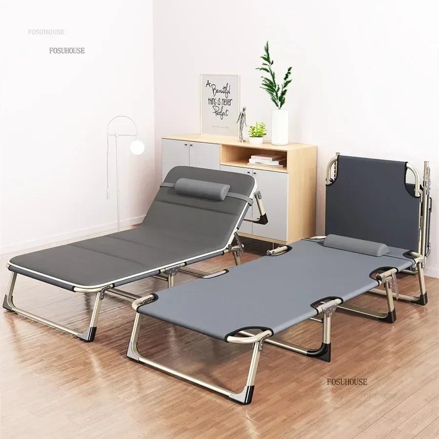 Lit de Camping pliable pour adultes, meubles portables, bureau, sieste, canapé, Compact, gain de pla