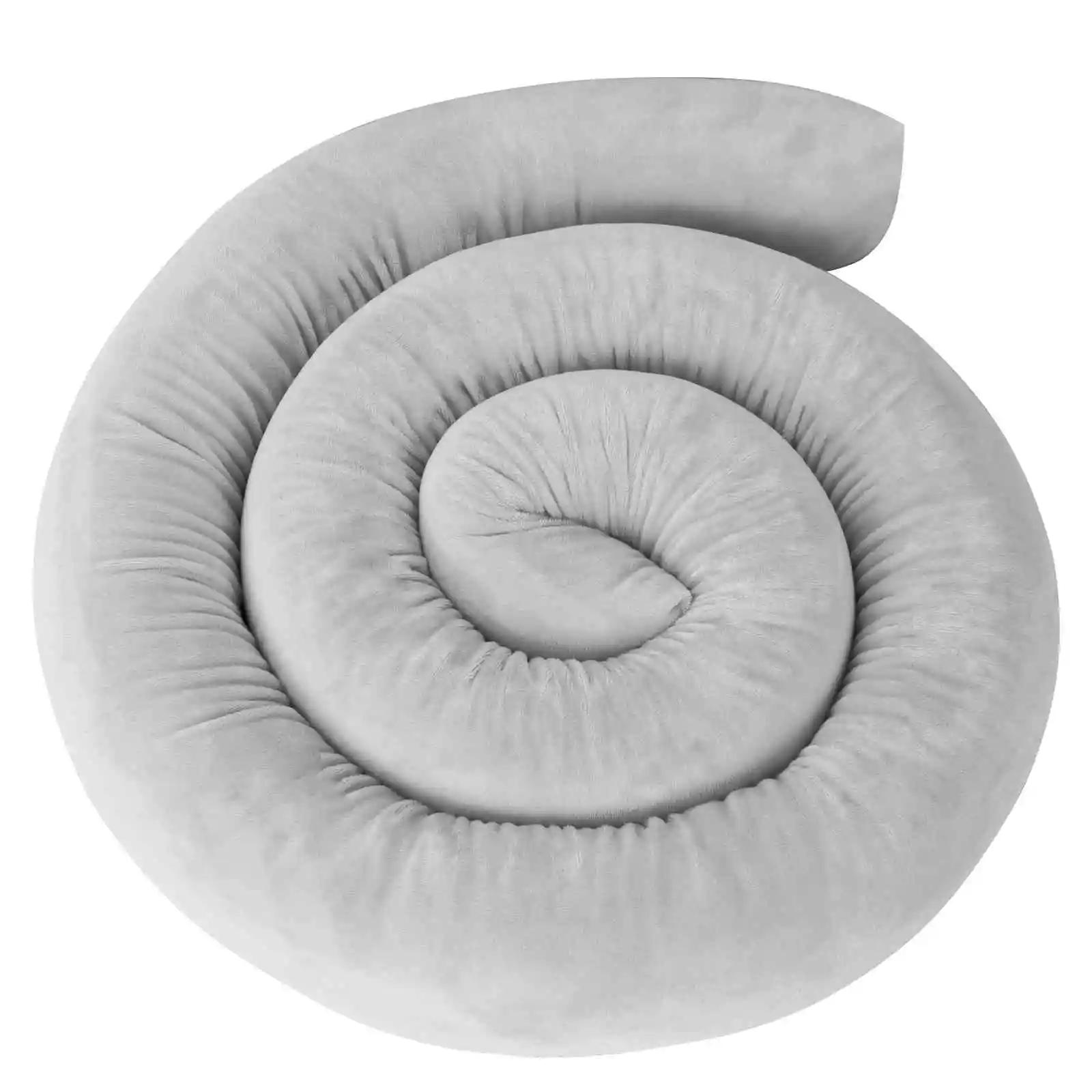 Coussin d'oreiller pare-chocs bébé 2m de long - Protection berceau hauteur 8cm - Décoration chambre bébé
