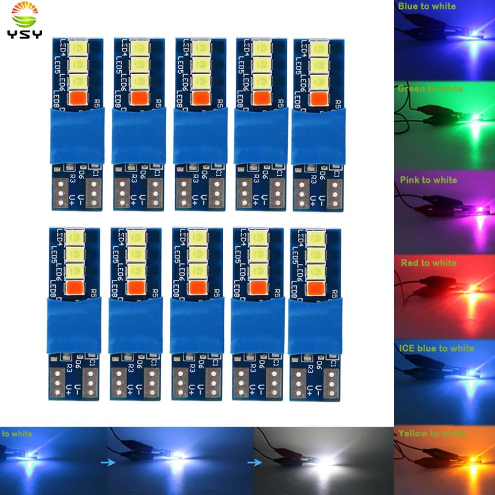 Lumière de lecture Canbus W5W T10 8smd 2835, 10 pièces, anti-erreur, ampoule de porte, Parking, bleu