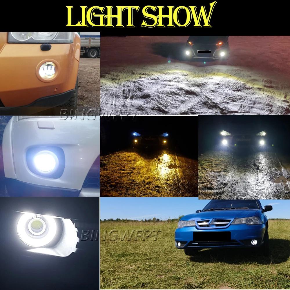 2 pièces de feux antibrouillard LED H11 pour voiture, feux de jour Angel Eye de haute qualité, DRL 1