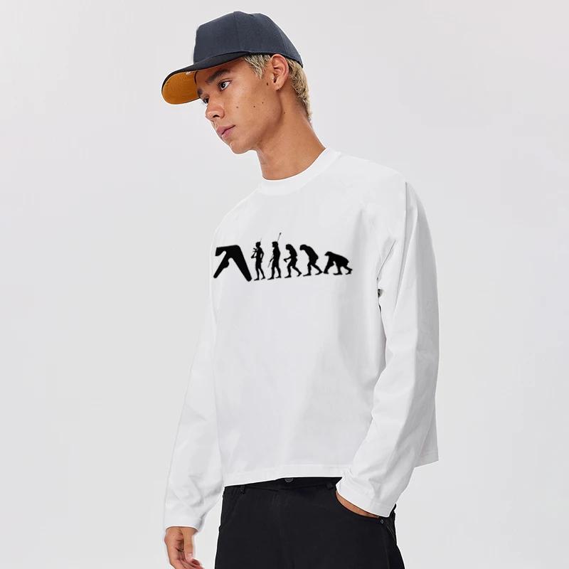 Aphex Twin T-Shirt homme coton automne graphique surdimensionné esthétique mode coréenne à manches l