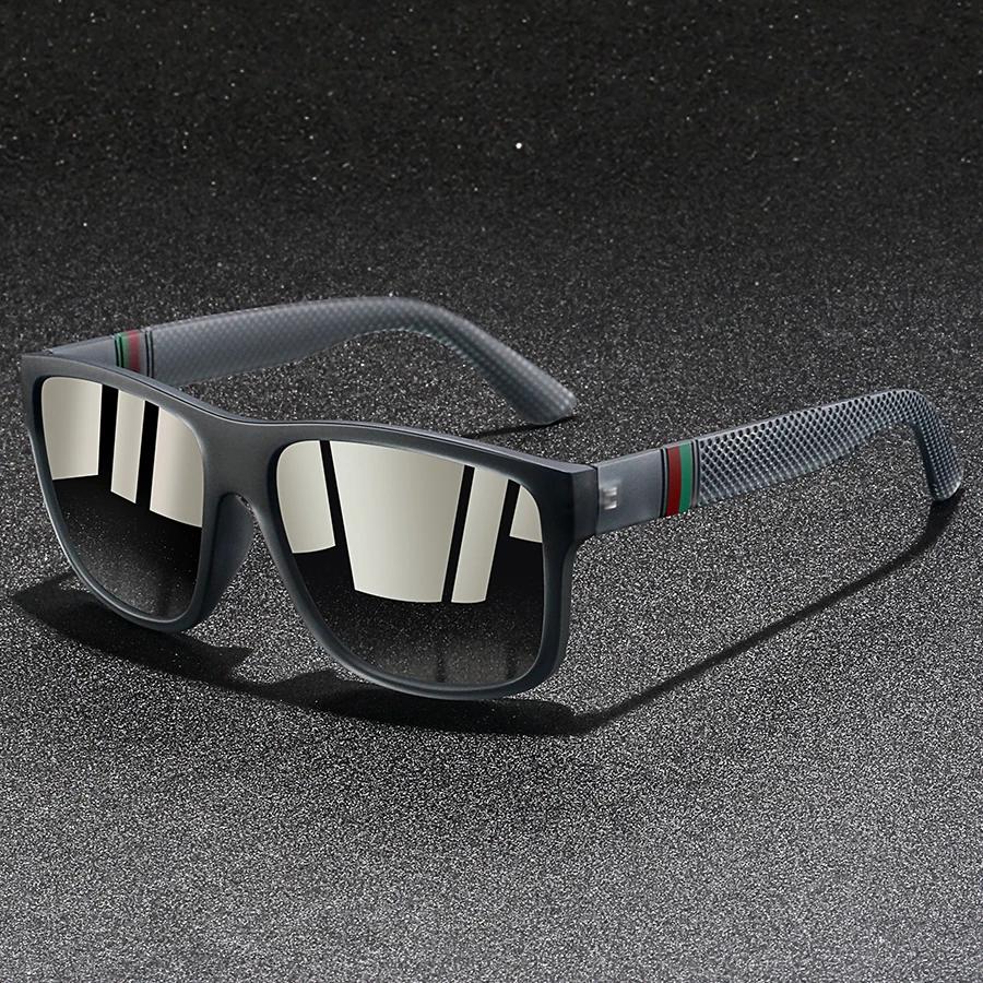 Mode Vintage motif de contrôle carré lunettes de soleil hommes femmes pêche conduite homme marque de
