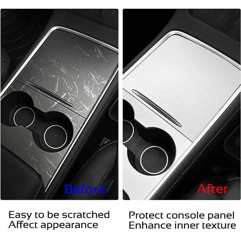 Pour Tesla Model 3 Highland Y Juniper 2021-2026, protection de la console centrale en PU, film autoc