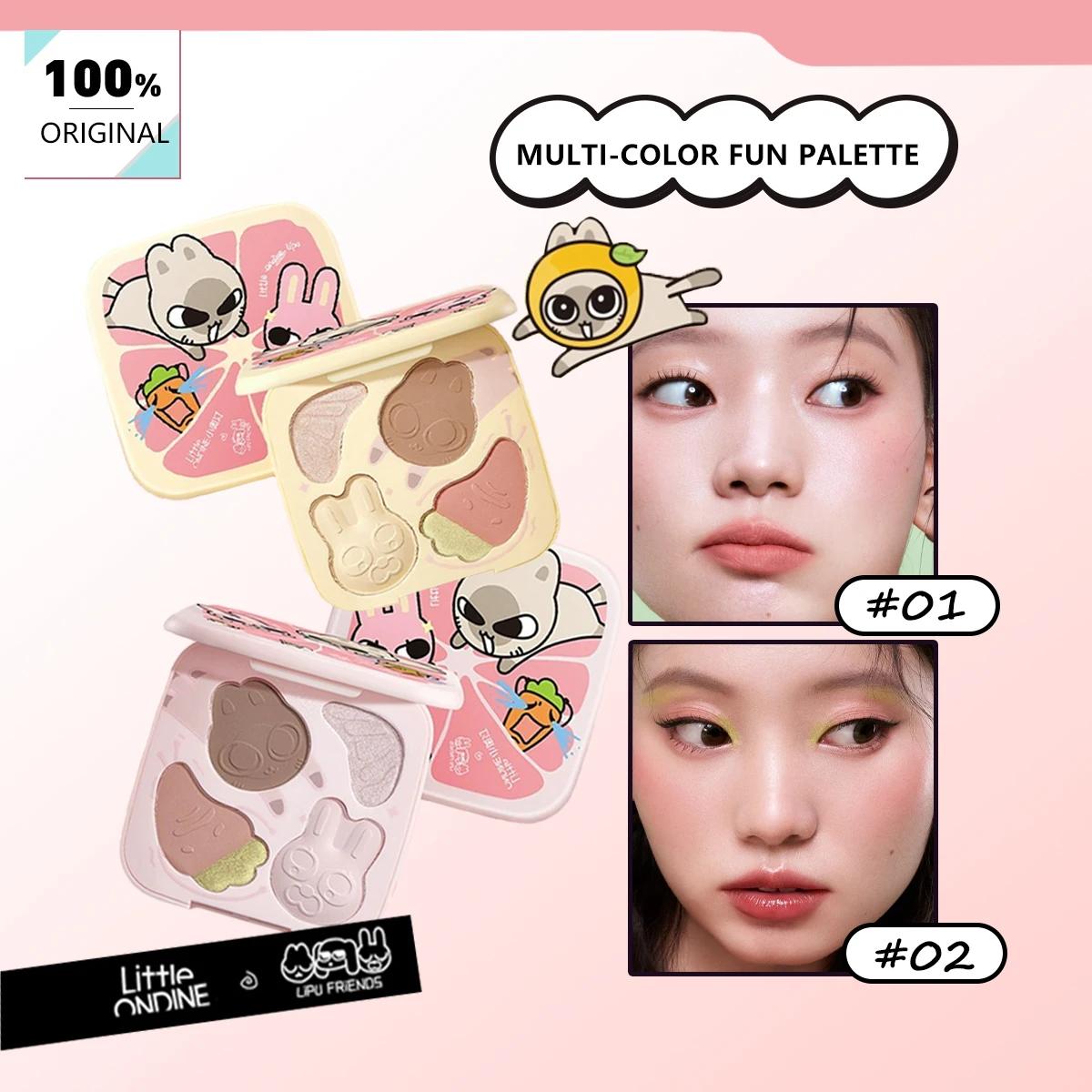 Palette de maquillage multi-couleurs Little ONDINE, maquillage de luxe, faible dispersion des partic