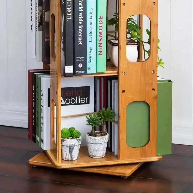 Bibliothèques rotatives simples, étagère à 360 degrés, meubles de salon, bibliothèques modernes au s