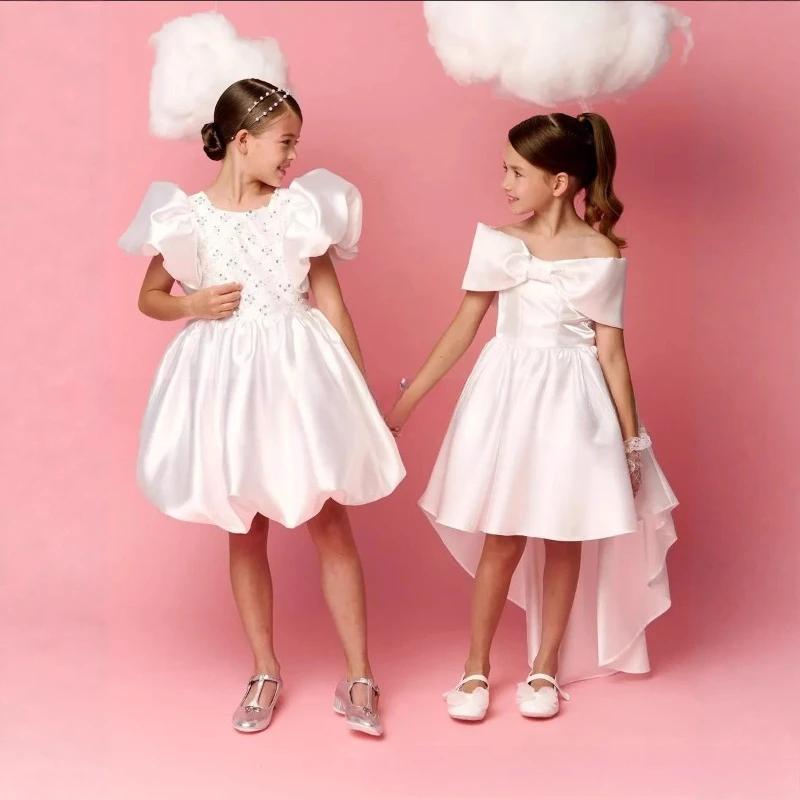 Robe de princesse à épaules dénudées pour filles, idéale pour les fêtes d'anniversaire, les demoisel
