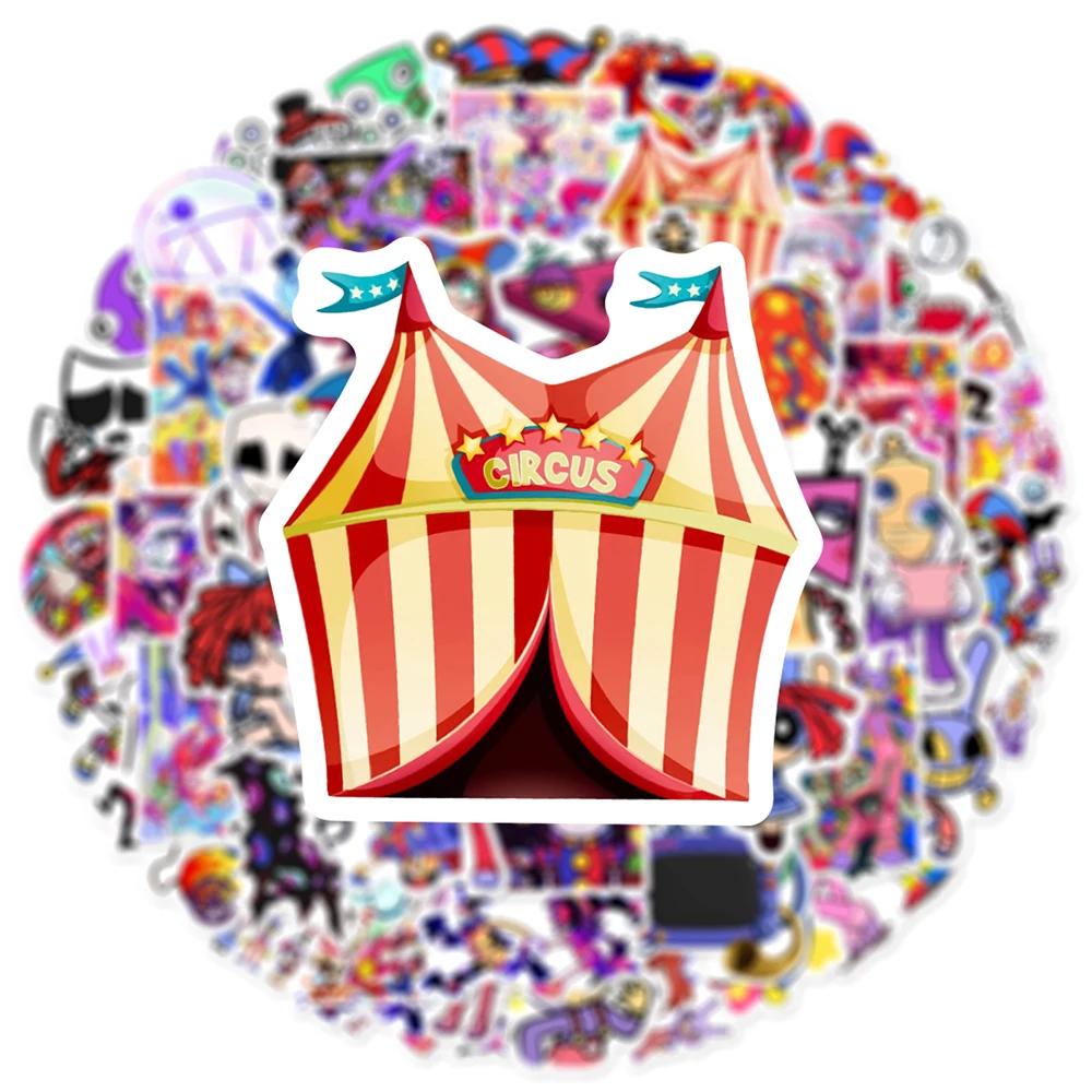 Autocollants de cirque numérique incroyables, 10/30/60 pièces, autocollants de jeu pour coque de tél