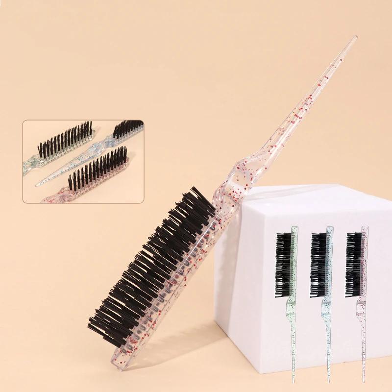 Brosse à cheveux en cristal, utilisée pour combler le côté et l'arrière des cheveux, adaptée aux hom