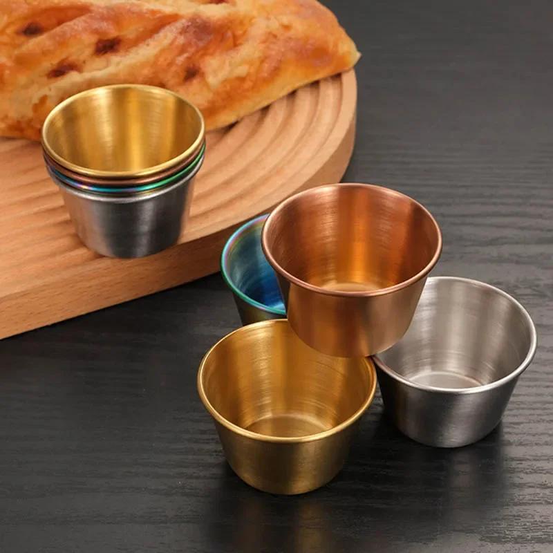 Plats ronds réutilisables en acier inoxydable pour la maison et le restaurant, mini aiss, ce Cup, sa