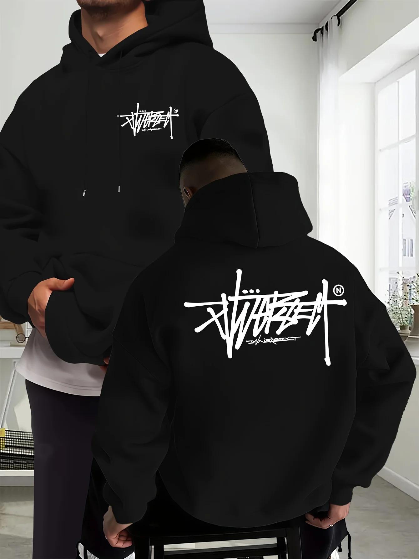 Nouveau design 2026 – Sweat à capuche imprimé pour homme et femme, décontracté et chaud pour l'autom