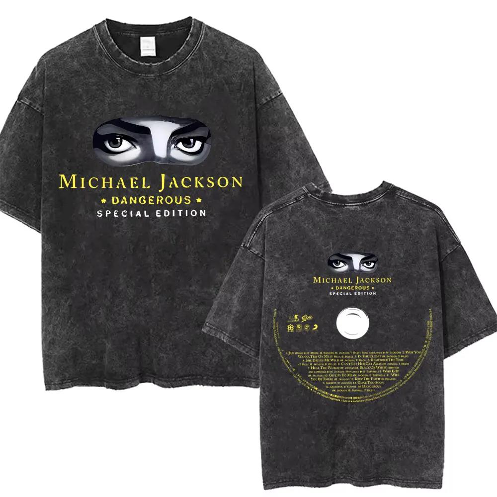 Lavé Vintage Michael Jackson Thriller graphique T-shirt hommes femmes mode rétro gothique Rock T-shi