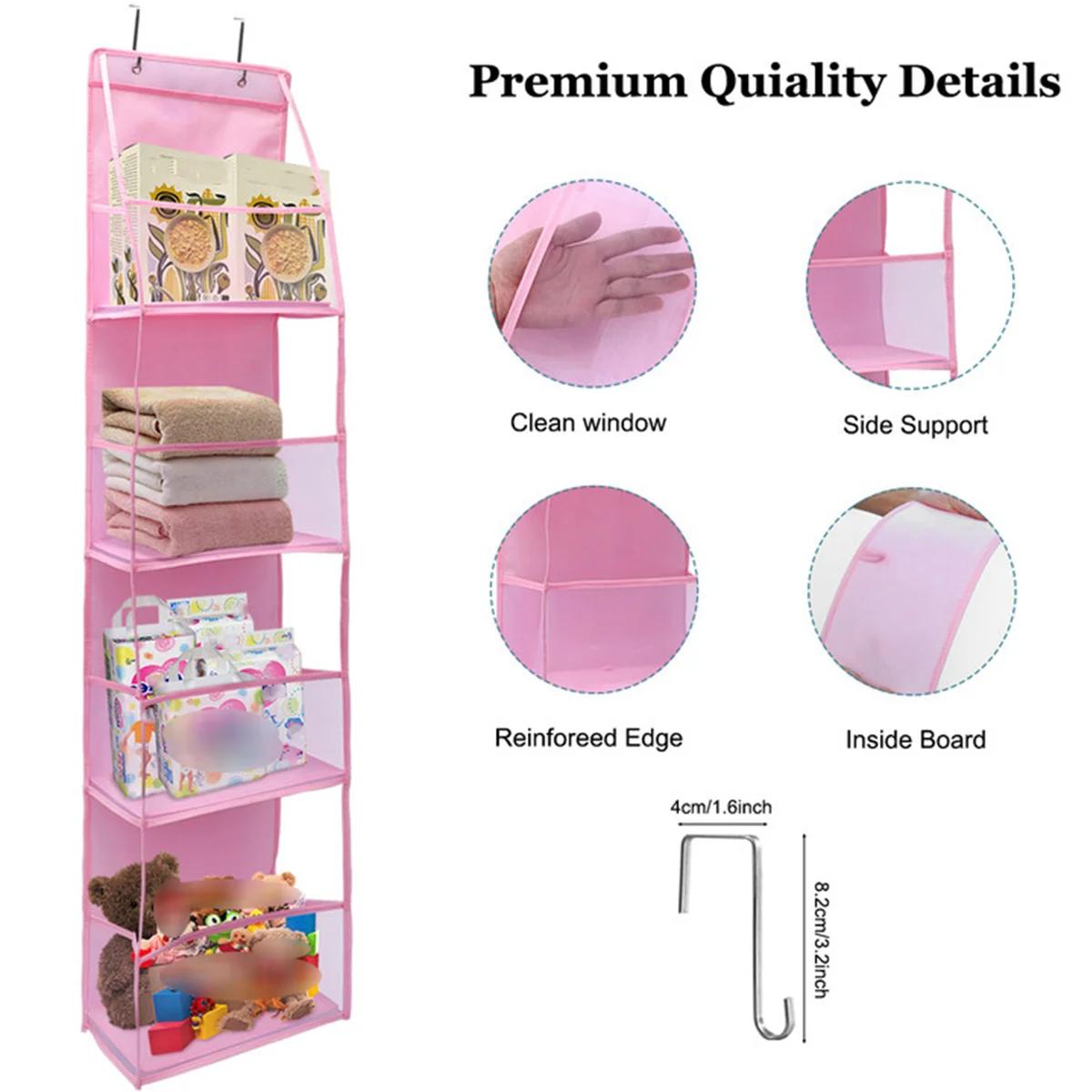 Sac de rangement suspendu à 4/6 niveaux, organisateur pliable, support sur la porte pour accessoires