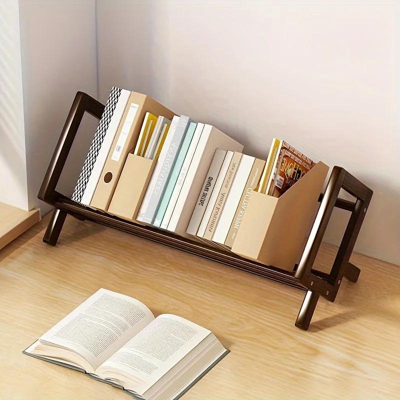 Bibliothèque de bureau maison salon petite décoration bambou étagère décorative bureau multi-étagère