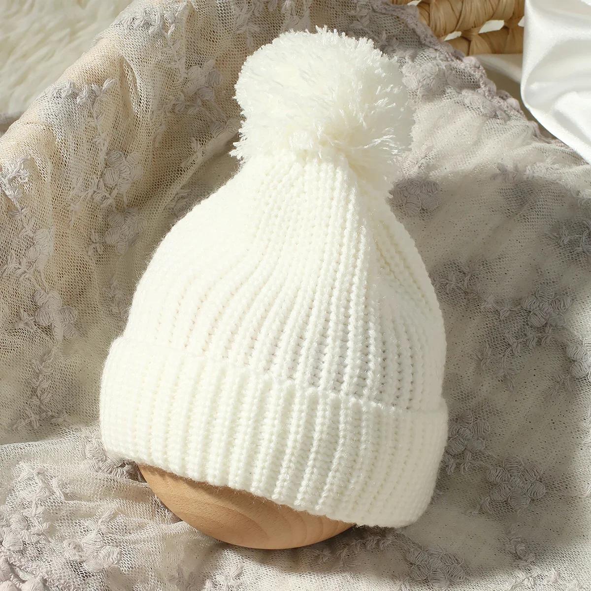 Ylsteed Hello World tricot nouveau-né photographie barboteuse avec chapeau à pompon assorti bébé gar