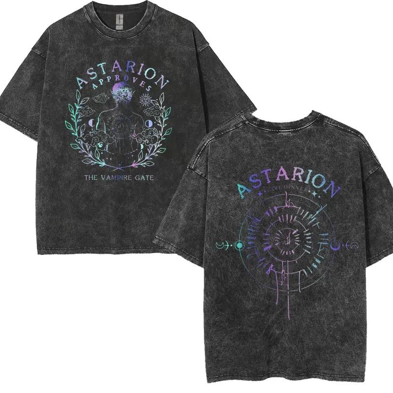 Limité Astarion l'elfe pâle T-shirts Baldurs Gate 3 fille dîner Vintage lavé t-shirt hommes femmes d