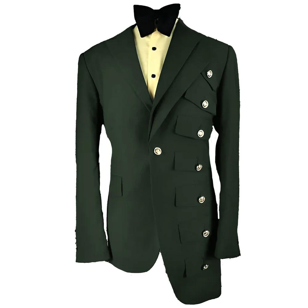 Costumes et blazers pour hommes, asymétrie Unique, noir, pour marié de mariage, coupe cintrée, smoki