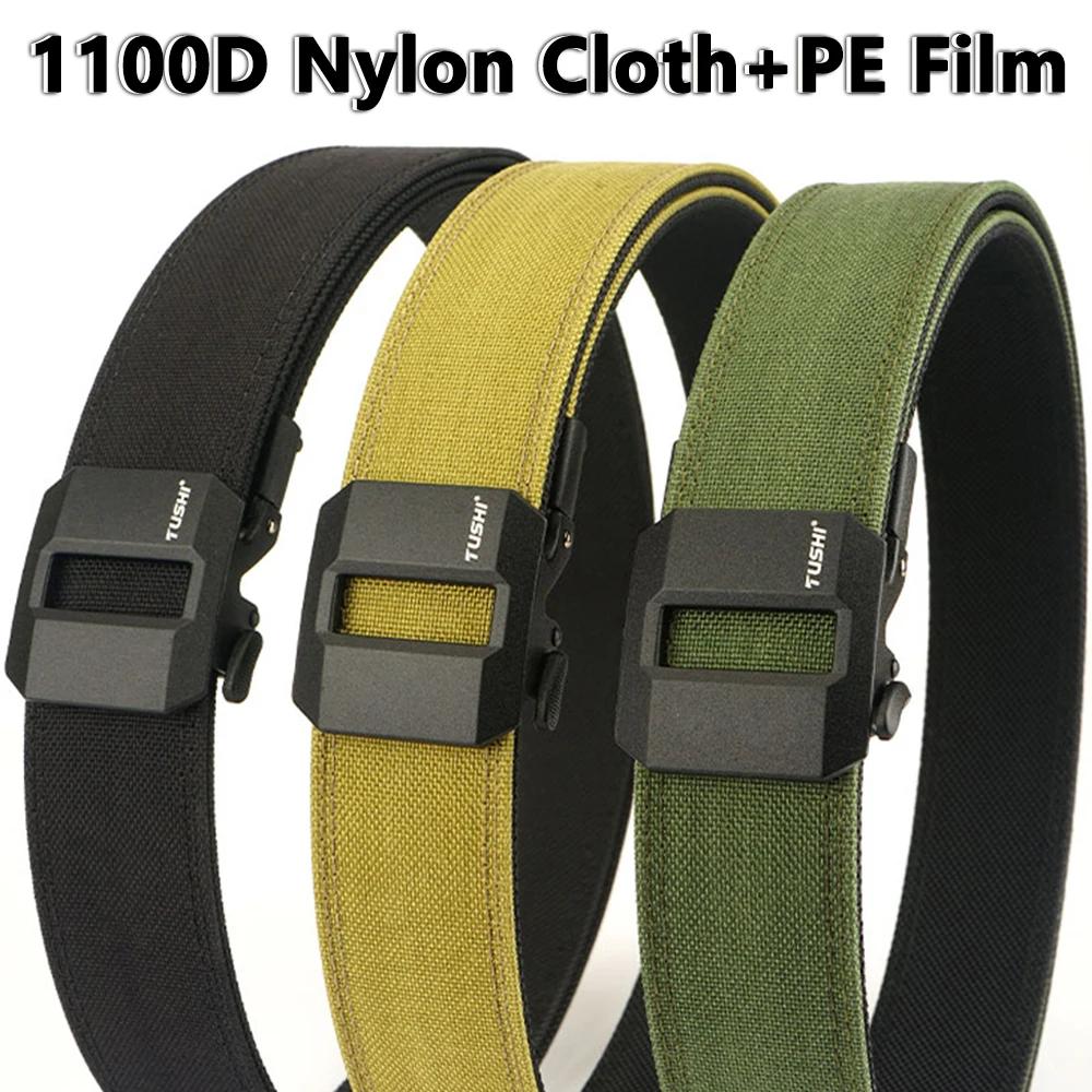 TUSHI ceinture tactique dure pour hommes boucle automatique en métal IPSC pistolet ceinture 1100D Ny