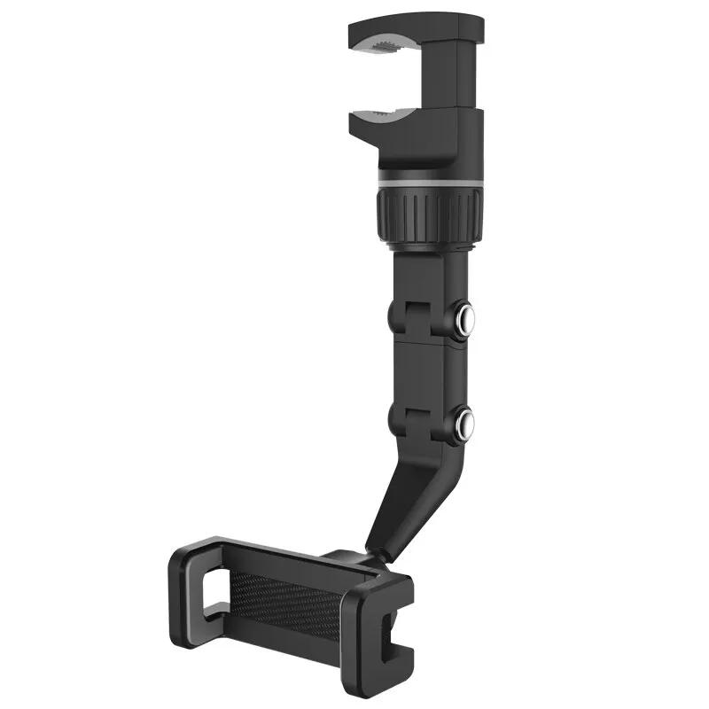 Support de téléphone pour rétroviseur de voiture, rotatif à 360 ° et rétractable, support de télépho