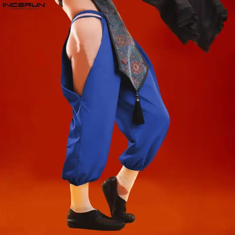 Pantalon de jogging INCERUN pour homme, coupe ample, taille élastique, ajouré, style streetwear, lon