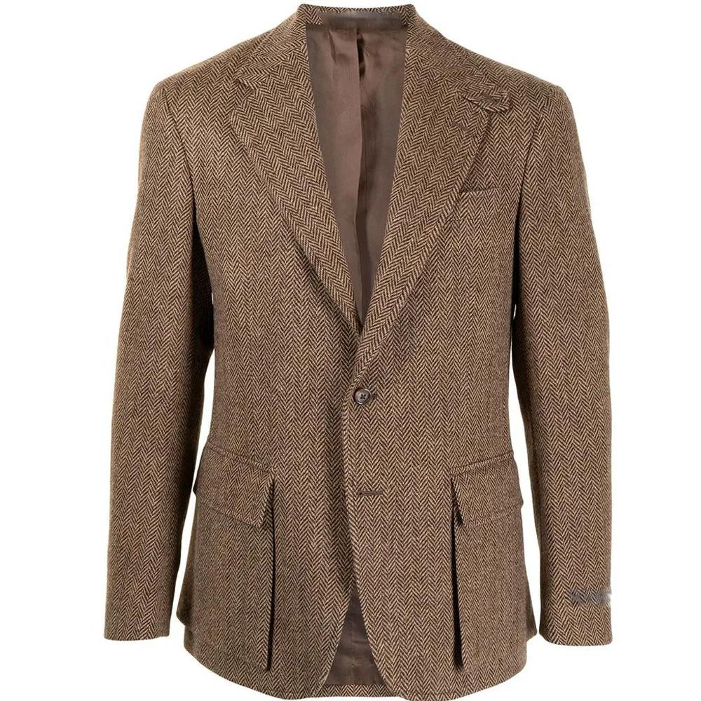 Élégant homme robe vestes hommes costume hommes nouvelle veste à chevrons affaires décontracté simpl
