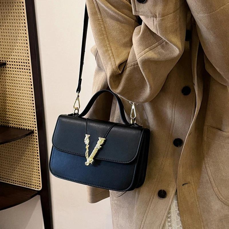 Sac fourre-tout vintage à la mode pour femmes, style parisien classique, cuir haut de gamme, sac à m