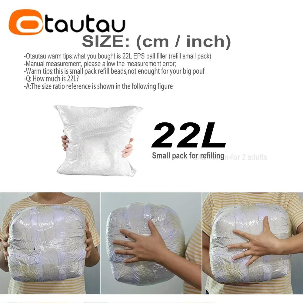 OTAUTAU-Remplissage de pouf boule EPS, mousse de remplissage, sac de haricot en polystyrène, remplis