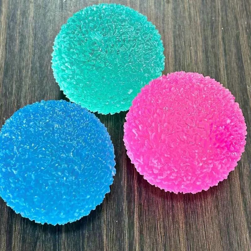 Boule de glace Maltose jouets spongieux bleu Mochi sensoriel Fidgets jouet simulé Transparent Anti-S