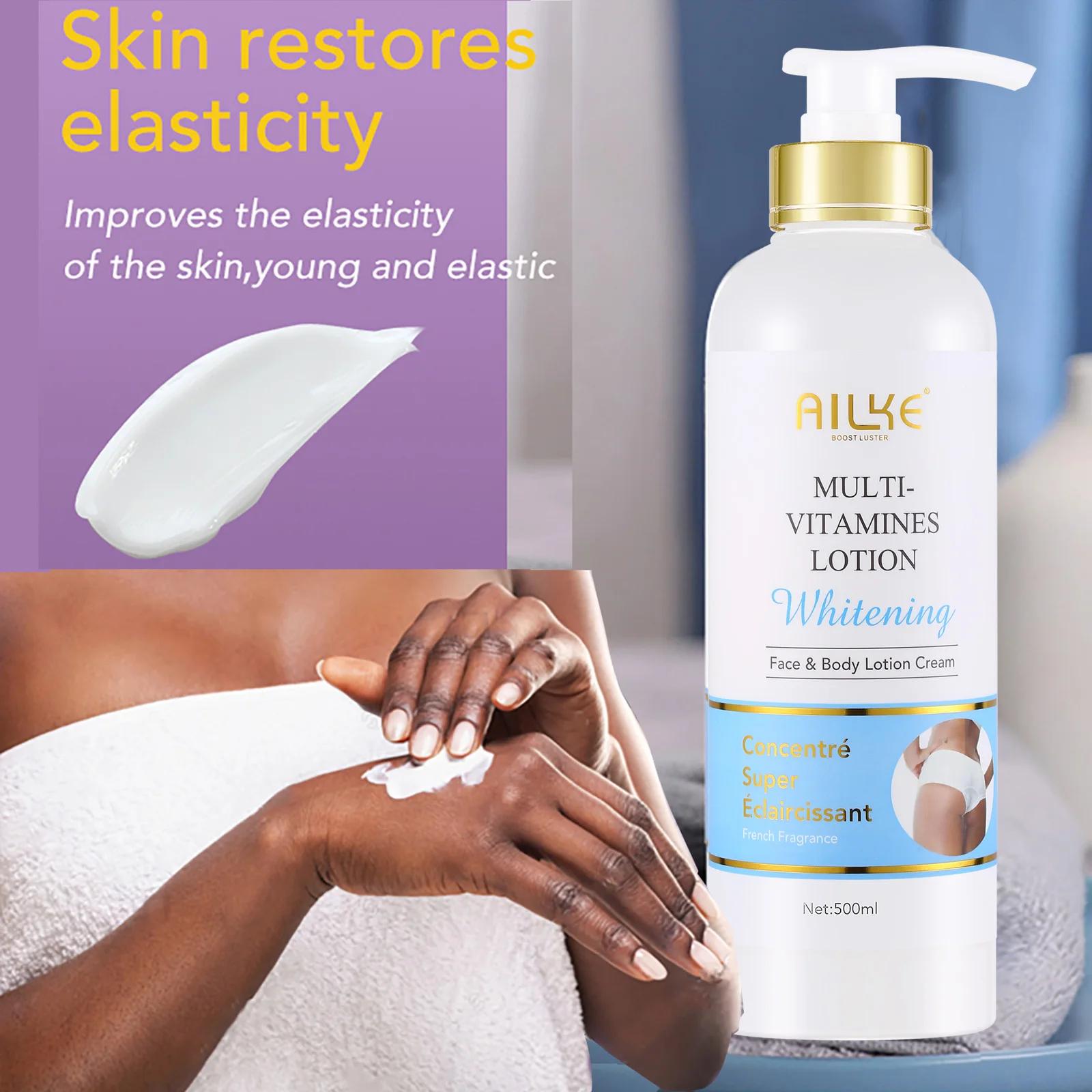 Lotion corporelle multi-vitaminée AILKE, éclaircit, illumine, élimine les taches brunes, l'hyperpigm