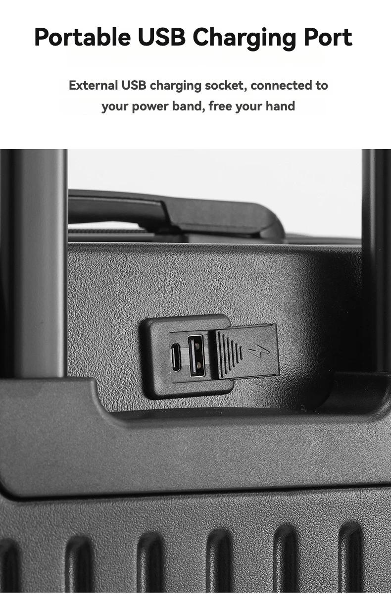 Porte-gobelet de grande capacité pour femmes et filles, valise à bagages, chargement USB, bagage à m