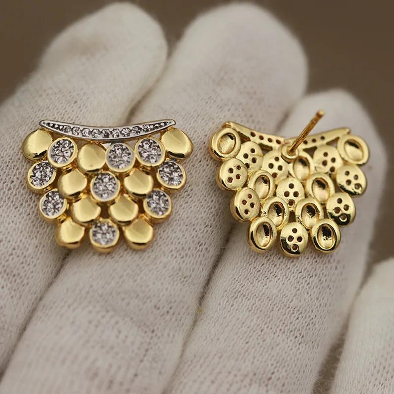 Boucles d'oreilles géométriques en cristal de luxe pour femmes, nouveau Design de vue, marque de mod