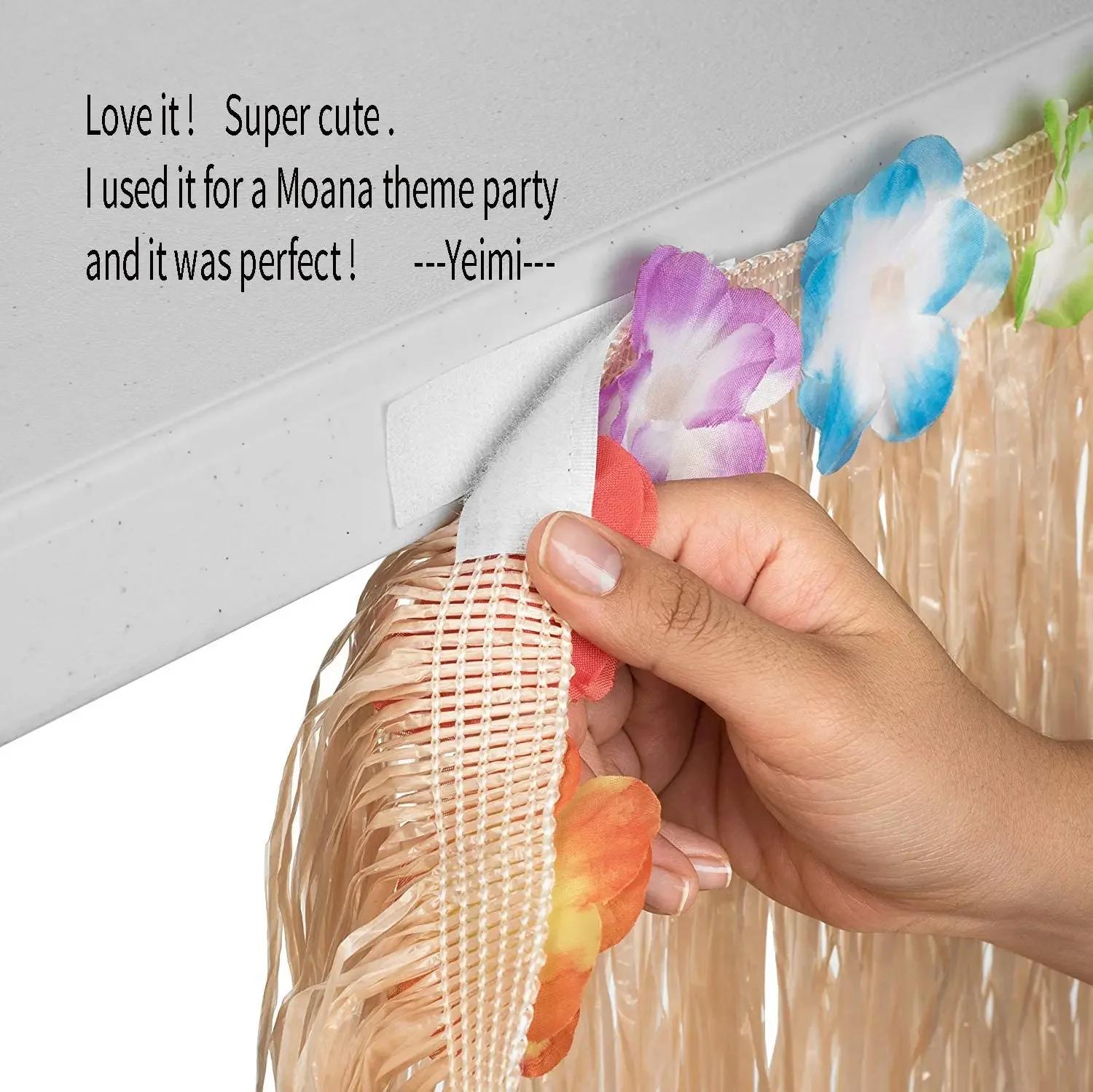 Jupe de Table en paille Luau, 3 tailles, couleur paille, fournitures de fête à thème d'été hawaïen p