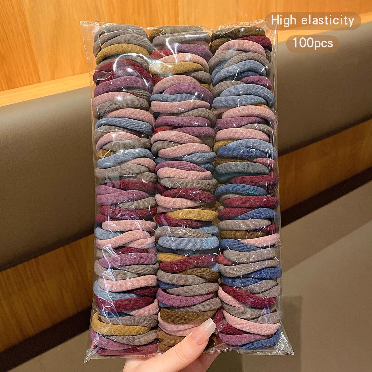 Accessoires pour cheveux de style coréen durables, pilotes 100, FS élevés, bandes élastiques, adapté